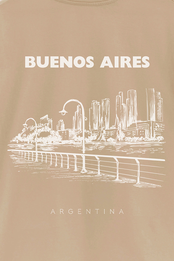 REMERA OVER ESTAMPADA ARG PUERTO MADERO