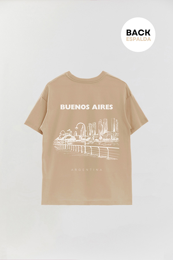 REMERA OVER ESTAMPADA ARG PUERTO MADERO