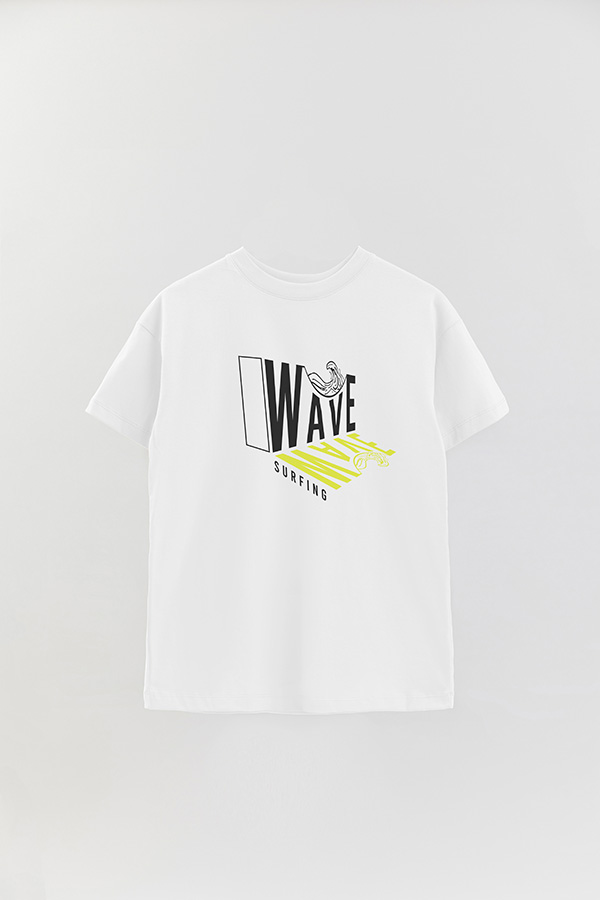 REMERA OVER ESTAMPADA WAVE