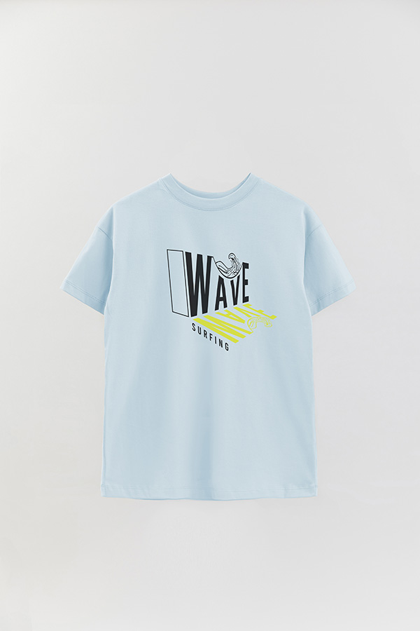 REMERA OVER ESTAMPADA WAVE