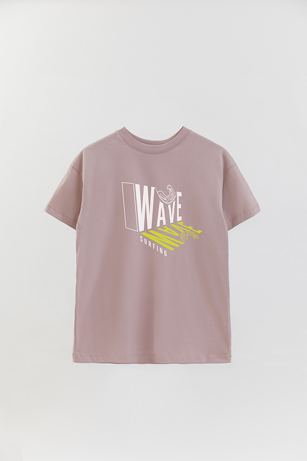 REMERA OVER ESTAMPADA WAVE