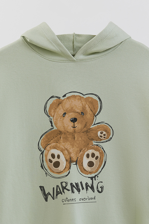 HOODIE RUSTICO KID TEDDY WARNING