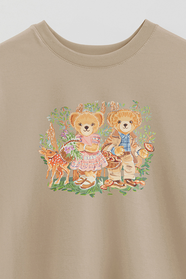 REMERA OVER ESTAMPADA UNISEX BEAR KIDS