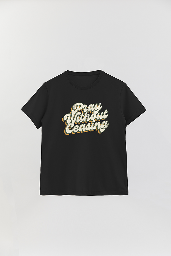 REMERA BASICA UNISEX RT PRAY WITHOUT CEASING