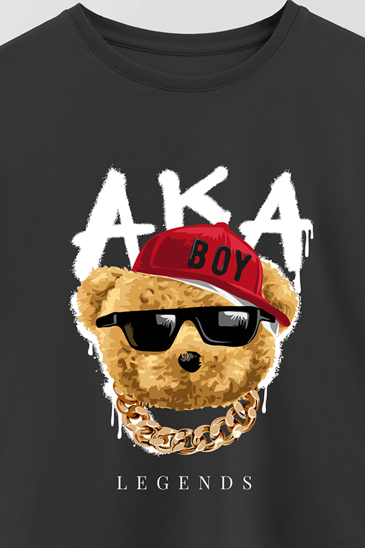 REMERA BOY OVER TEDDY AKA