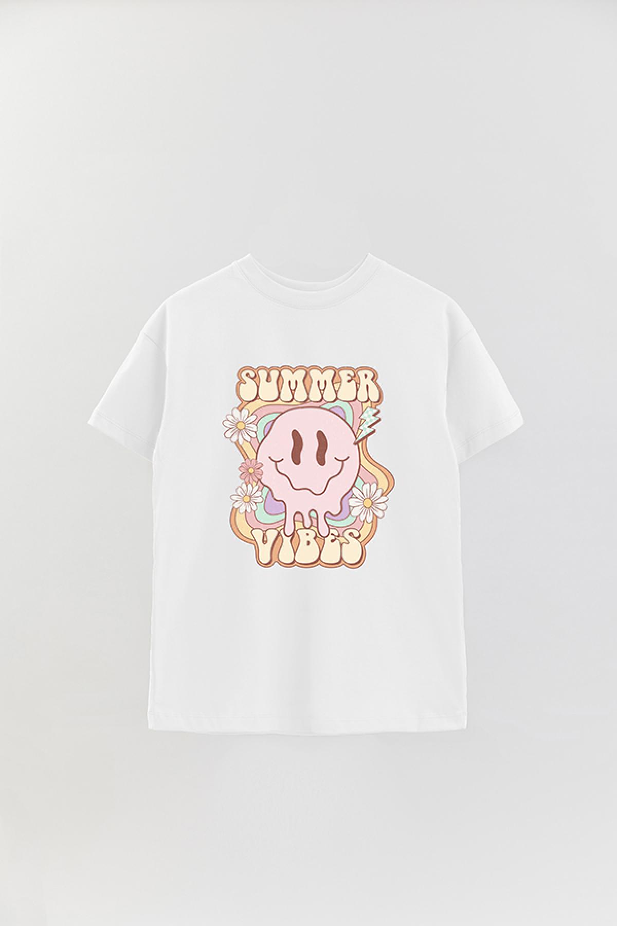 REMERA OVER ESTAMPADA RT SUMMER VIBES