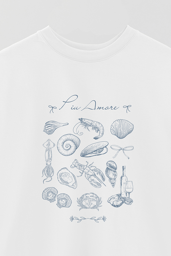 REMERA OVER ESTAMPADA ITALY PIU AMORE