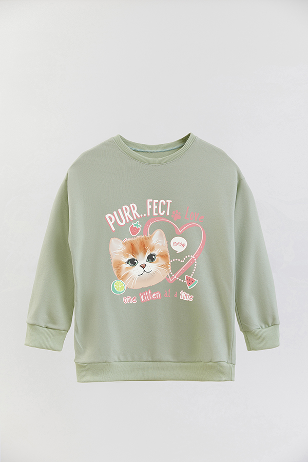 BUZO CREWNECK RUSTICO KITTY DREAMS PURRFECT