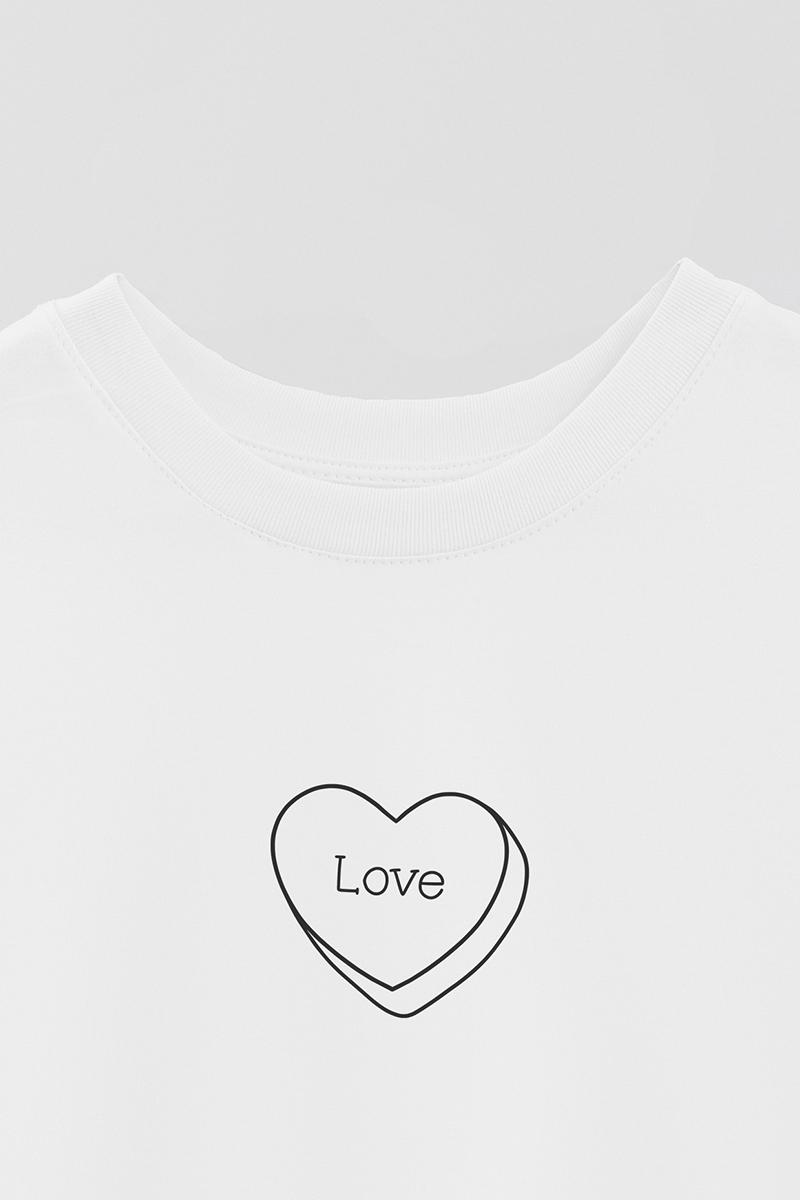REMERA OVER ESTAMPADA UNISEX LOVE PILL