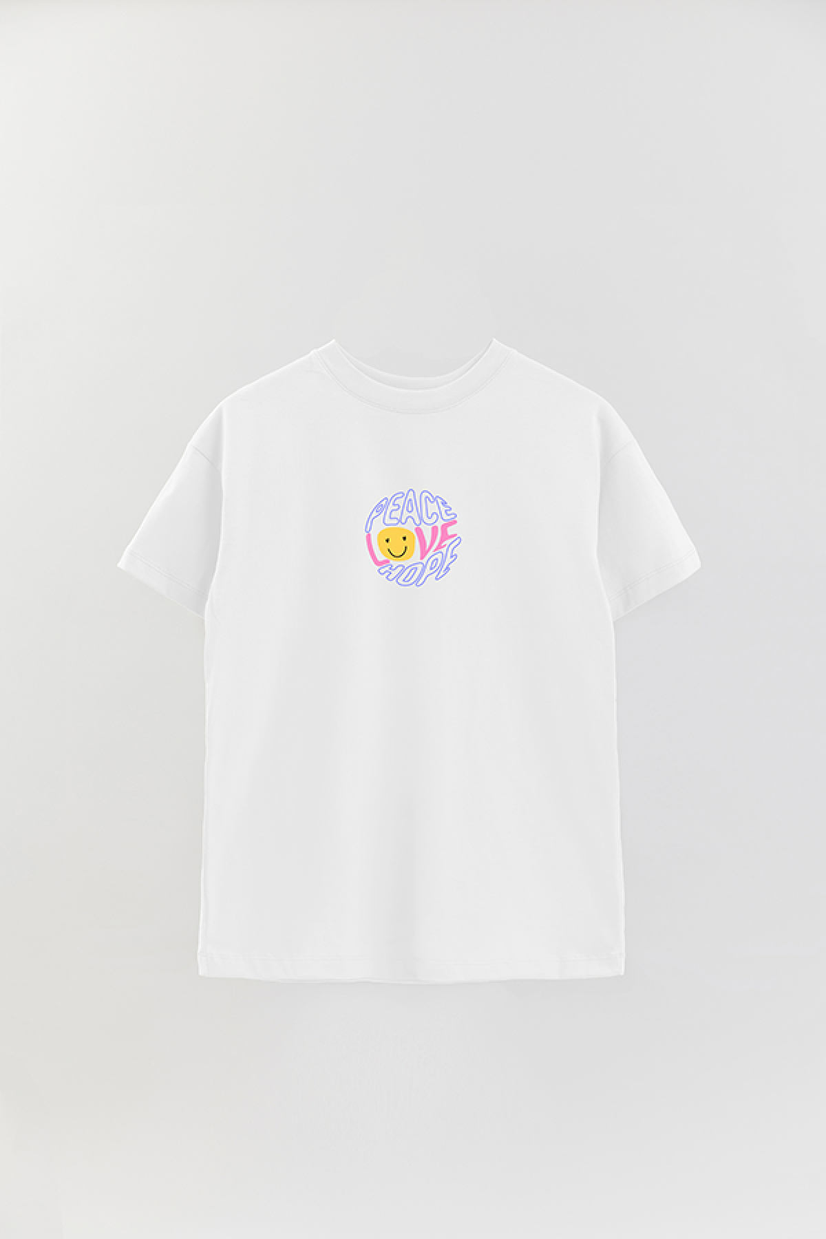 REMERA OVER ESTAMPADA LV PEACE LOVE HOPE