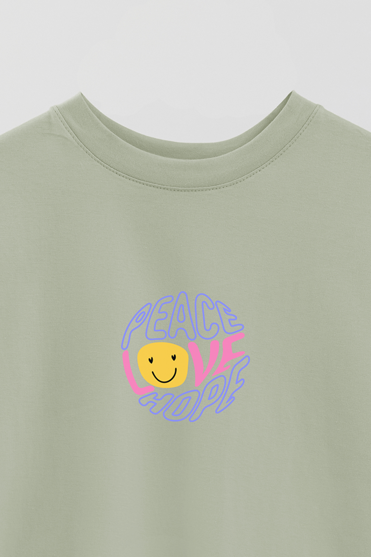 REMERA OVER ESTAMPADA LV PEACE LOVE HOPE