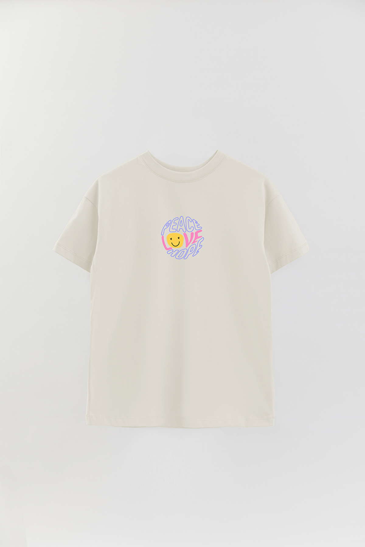 REMERA OVER ESTAMPADA LV PEACE LOVE HOPE