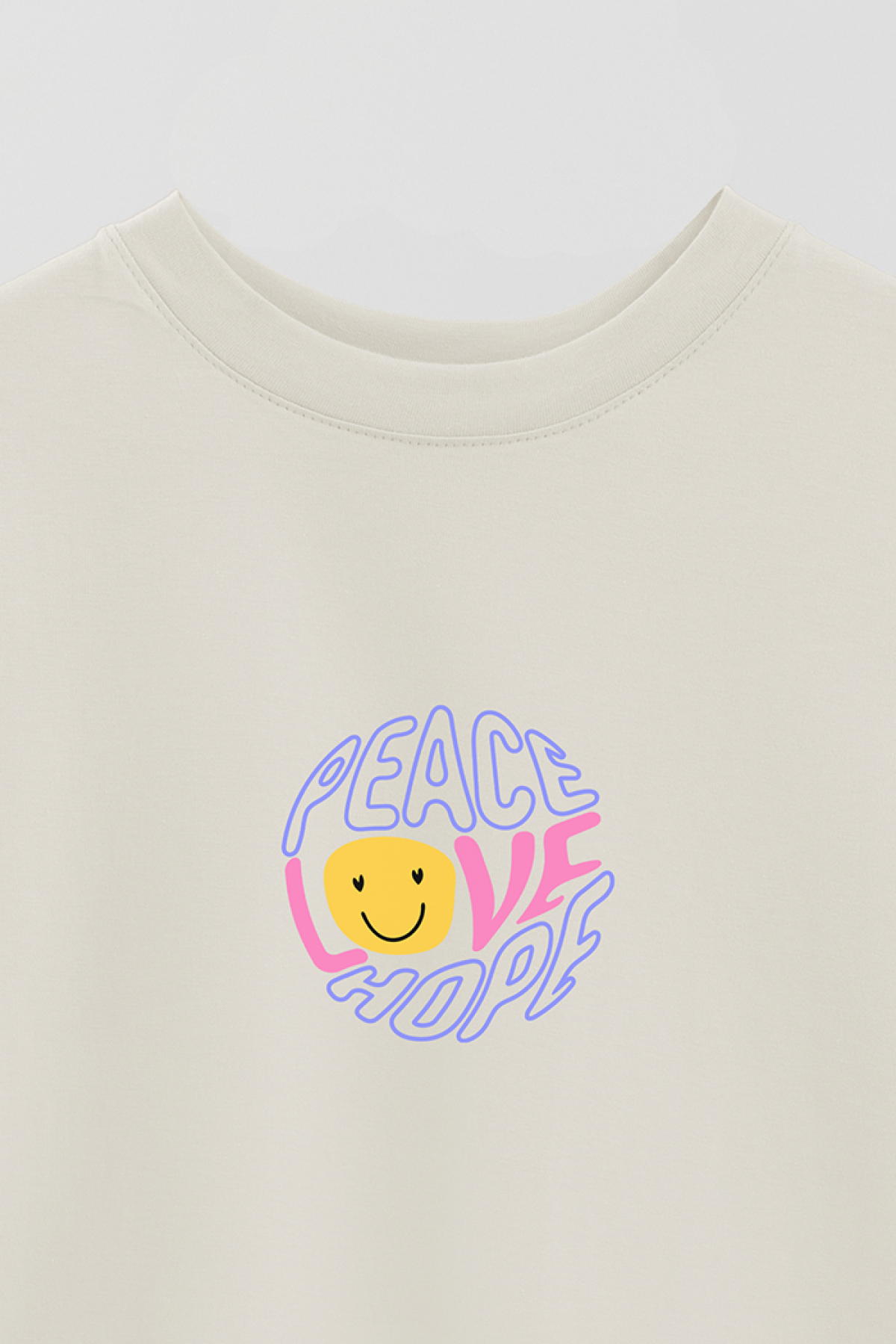 REMERA OVER ESTAMPADA LV PEACE LOVE HOPE