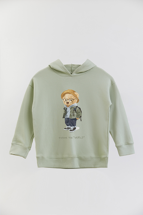 HOODIE RUSTICO KID TEDDY EXPLORE THE WORLD