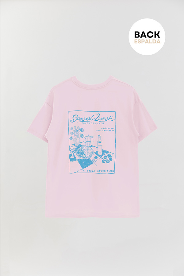 REMERA OVER FB ESTAMPADA SPECIAL LUNCH