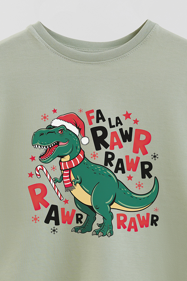 REMERA BASICA ESTAMPADA B XMAS RAWR