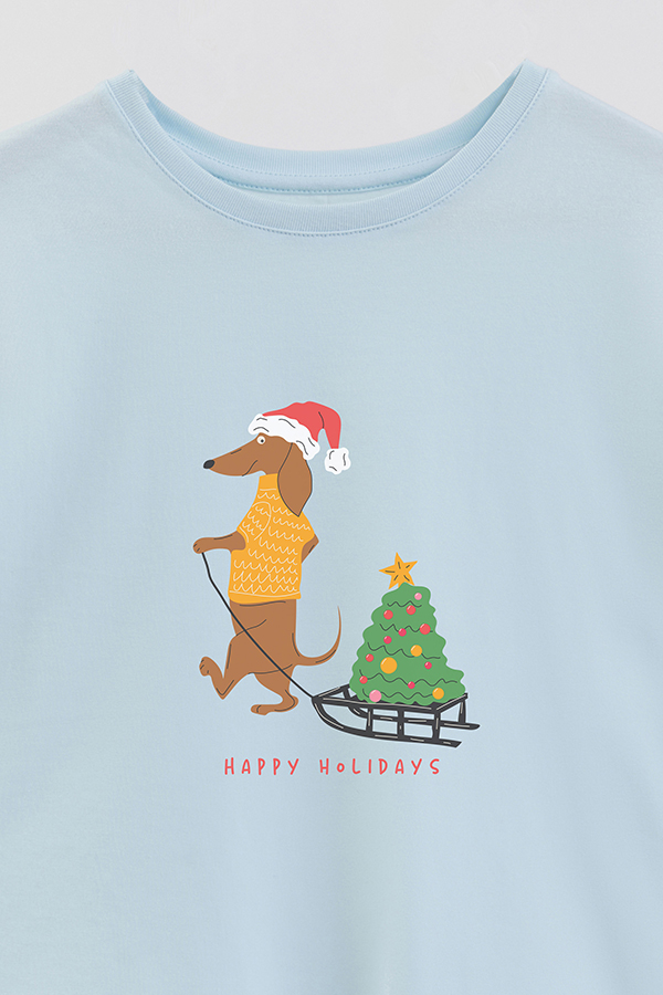 REMERA GIRL OVER DG HAPPY HOLIDAYS