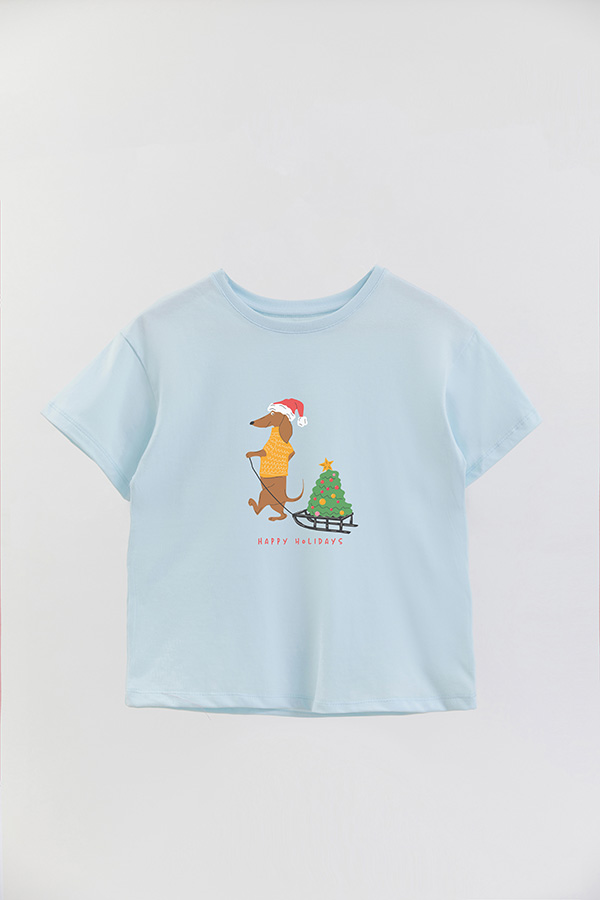 REMERA GIRL OVER DG HAPPY HOLIDAYS