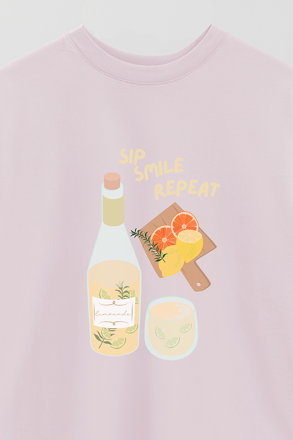 REMERA OVER ESTAMPADA SIP SMILE REPEAT