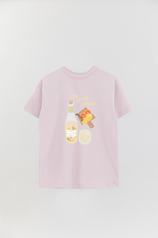 REMERA OVER ESTAMPADA SIP SMILE REPEAT