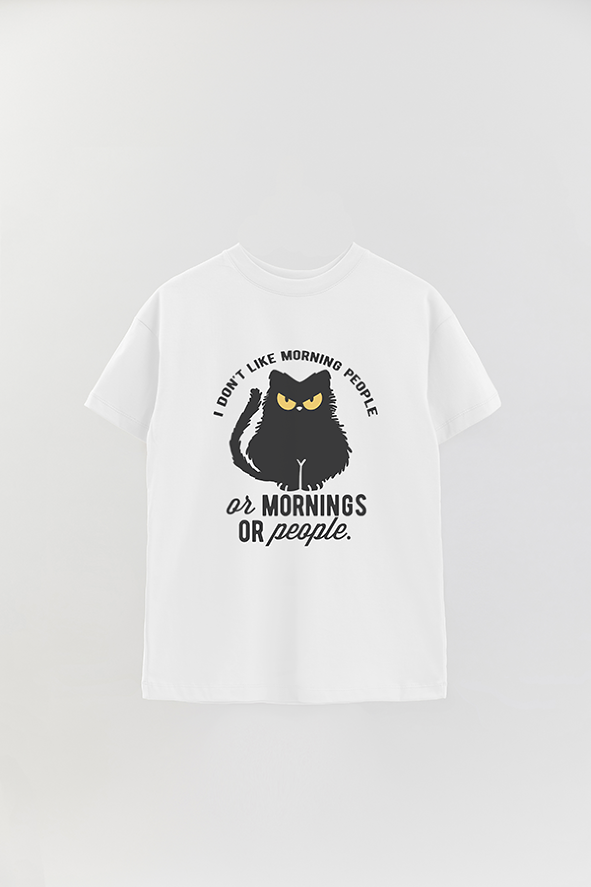REMERA OVER ESTAMPADA LV5 I DON'T LIKE MORNING PEOPLE