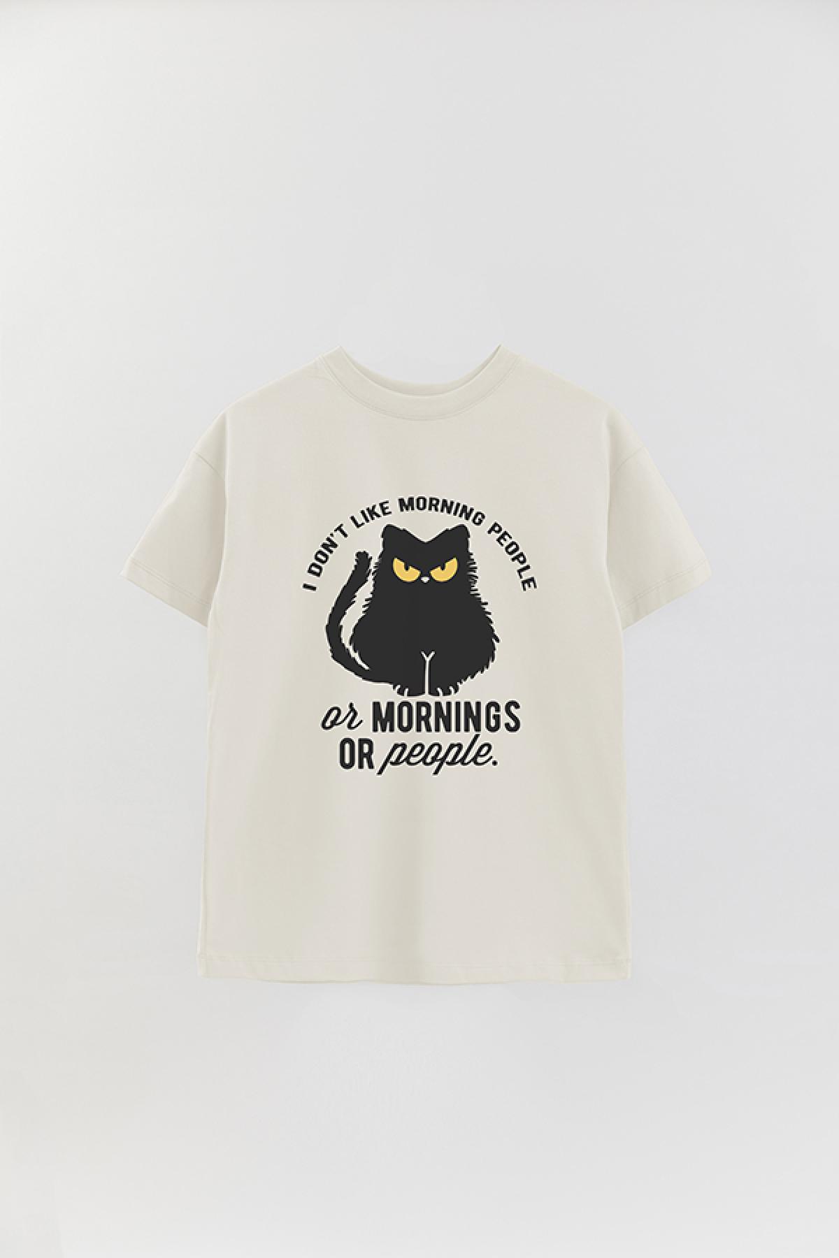REMERA OVER ESTAMPADA LV5 I DON'T LIKE MORNING PEOPLE