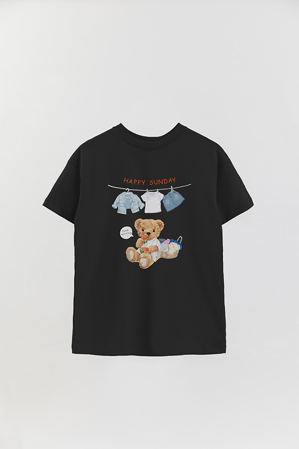REMERA OVER ESTAMPADA UNISEX TEDDY SUNDAY
