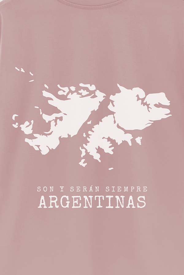 REMERA OVER ESTAMPADA ARG LAS MALVINAS
