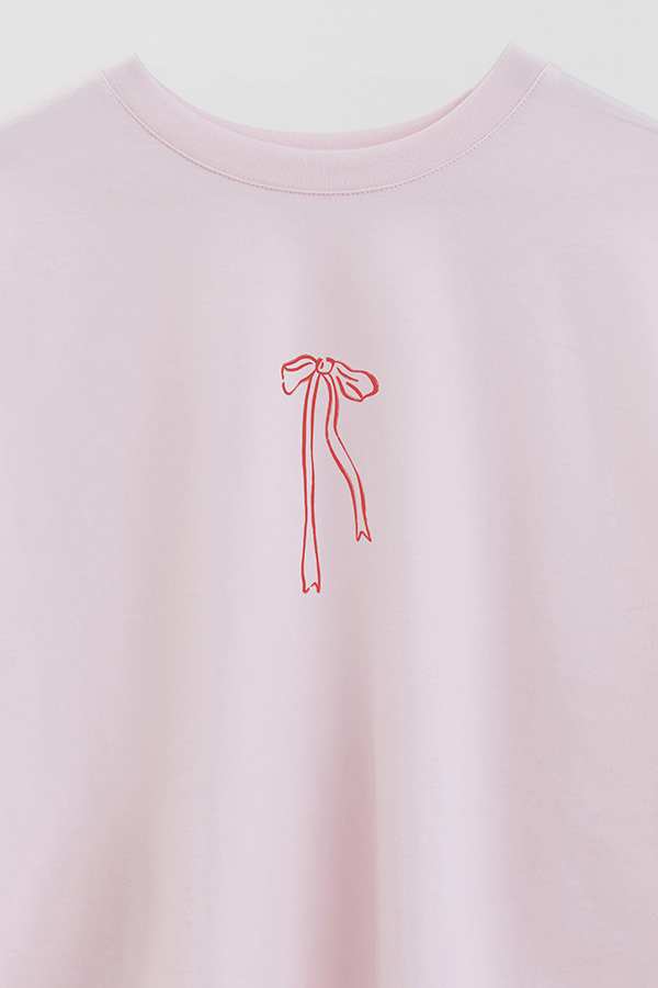REMERA CROP ESTAMPADA VALENTINE BOW 2ND