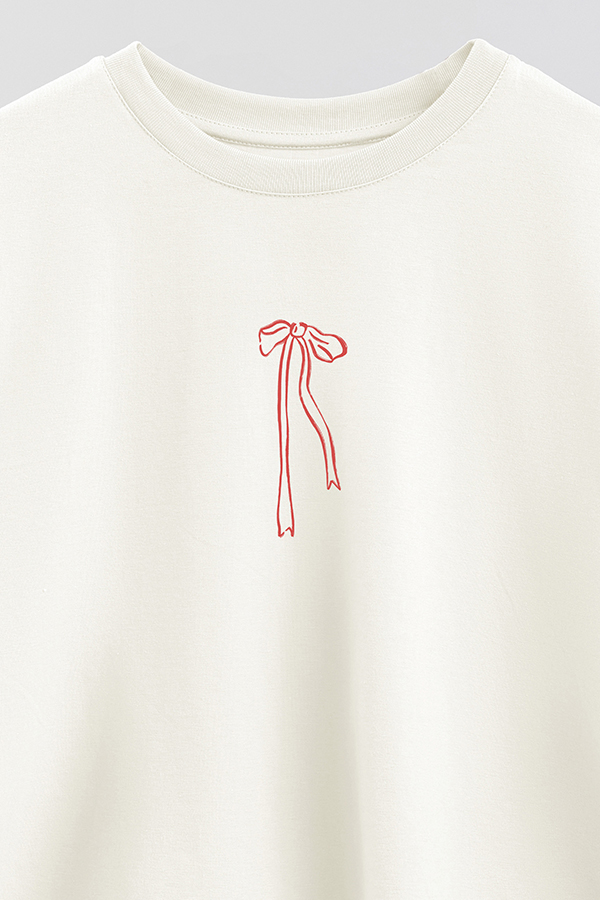 REMERA CROP ESTAMPADA VALENTINE BOW 2ND
