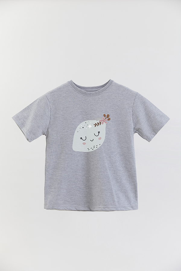 REMERA BASIC GIRL CUTE FRUITS LIME