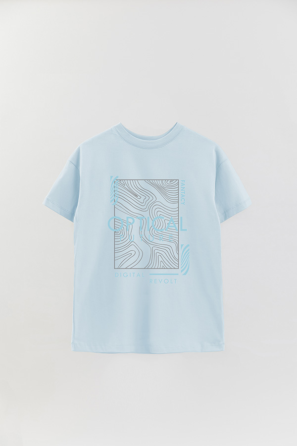 REMERA OVER ESTAMPADA OPTICAL FUTURE