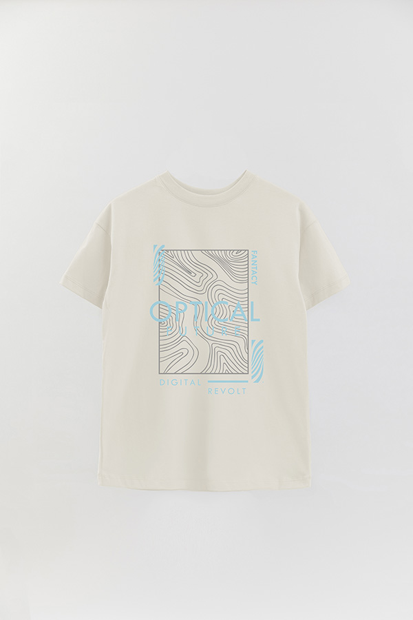 REMERA OVER ESTAMPADA OPTICAL FUTURE