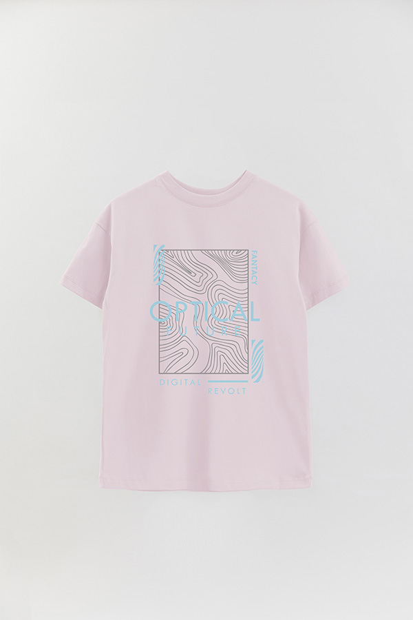 REMERA OVER ESTAMPADA OPTICAL FUTURE