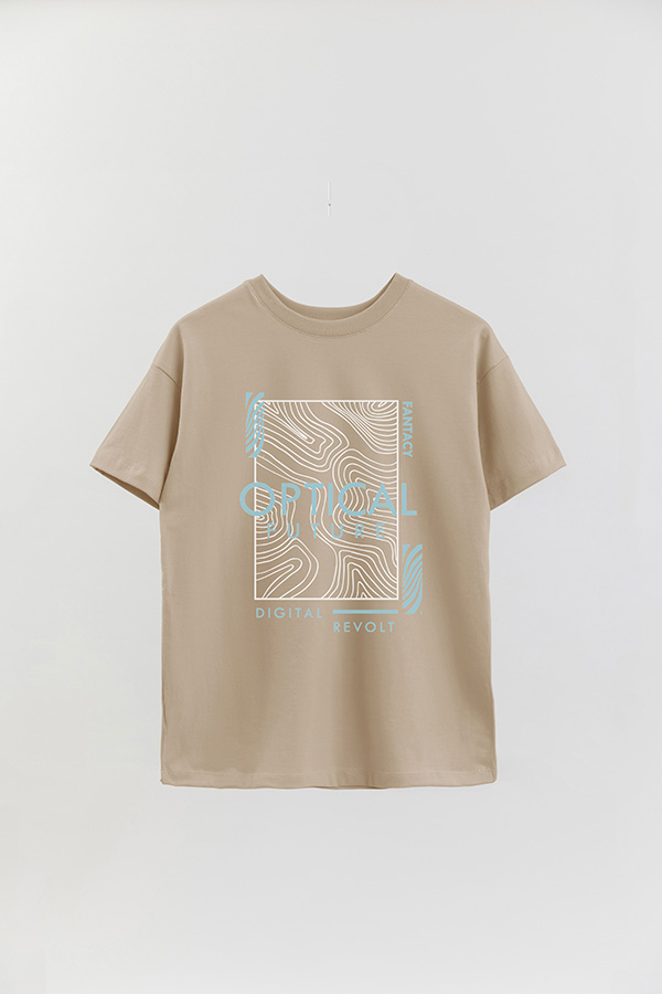 REMERA OVER ESTAMPADA OPTICAL FUTURE