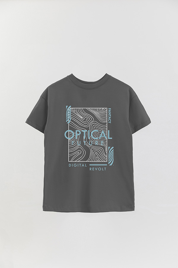 REMERA OVER ESTAMPADA OPTICAL FUTURE