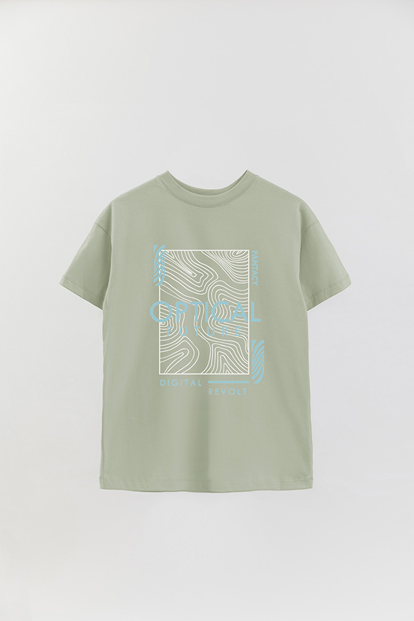 REMERA OVER ESTAMPADA OPTICAL FUTURE