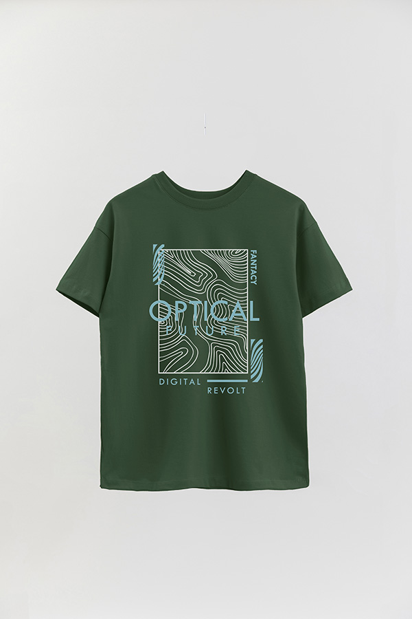 REMERA OVER ESTAMPADA OPTICAL FUTURE