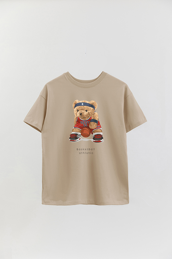 REMERA OVER ESTAMPADA UNISEX TEDDY BASKETABLL ATLETHIC