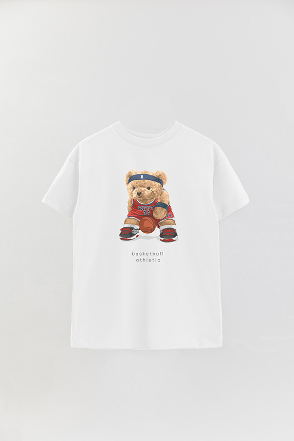 REMERA OVER ESTAMPADA UNISEX TEDDY BASKETABLL ATLETHIC