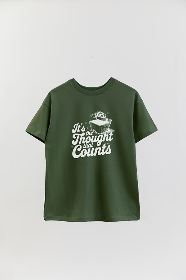 REMERA OVERSIZE ESTAMPADA SARCASTIC XMAS THE THOUGHT