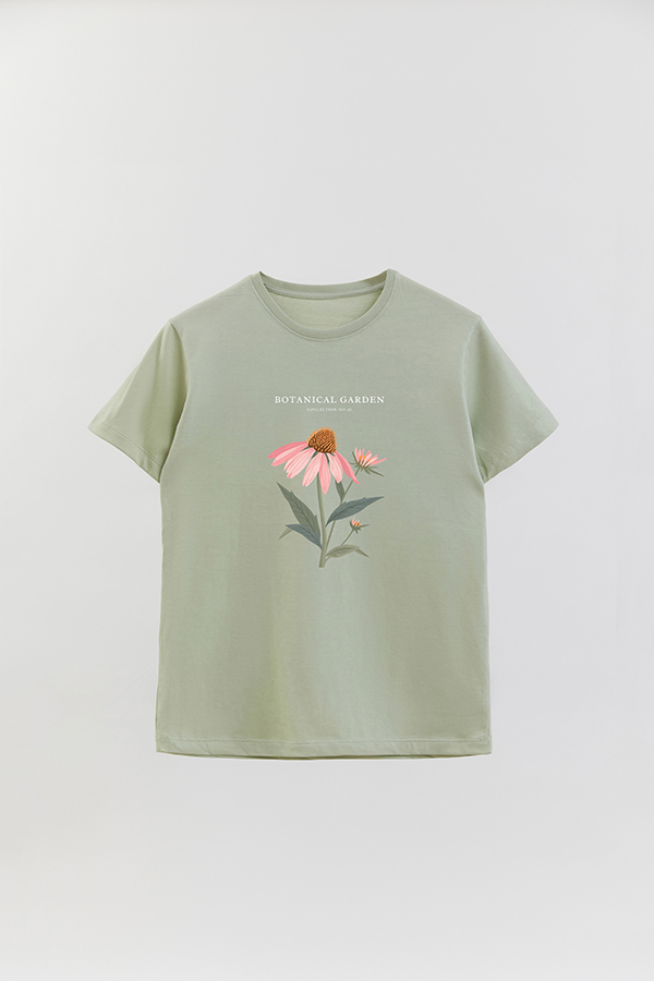 REMERA BASICA ESTAMPADA GARDEN 40