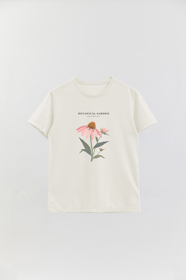 REMERA BASICA ESTAMPADA GARDEN 40