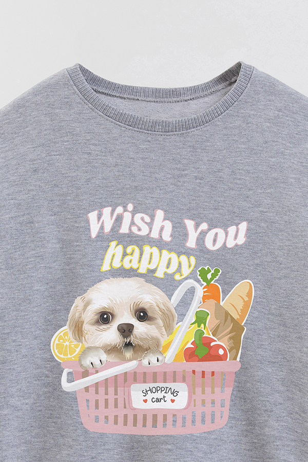 BUZO CREWNECK RUSTICO DOGGY DREAMS WISH YOU HAPPY