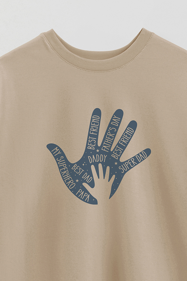 REMERA OVER ESTAMPADA DDP BEST DAD HAND