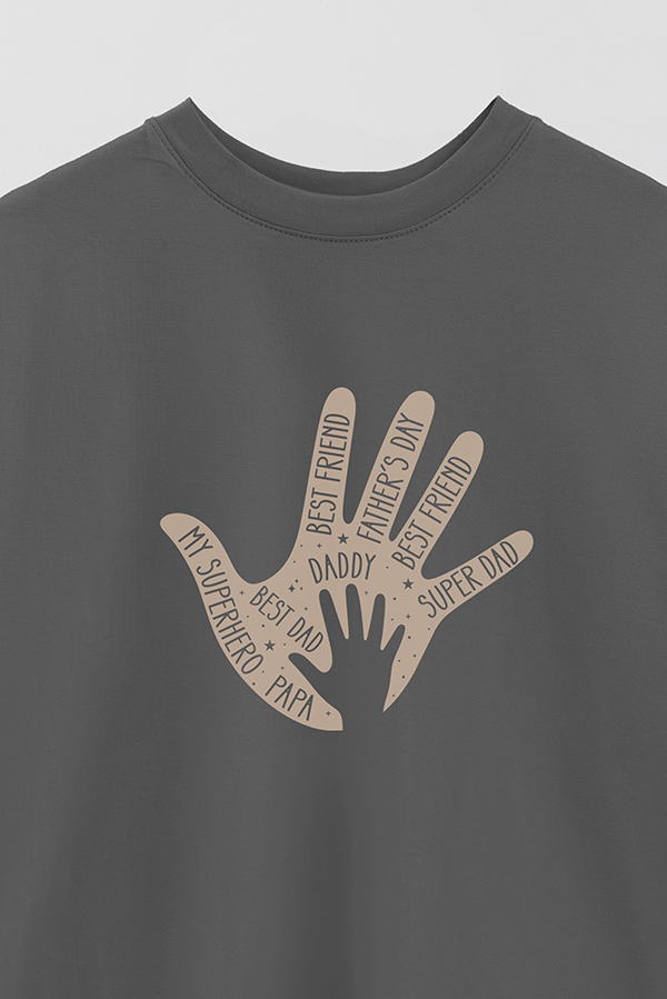 REMERA OVER ESTAMPADA DDP BEST DAD HAND