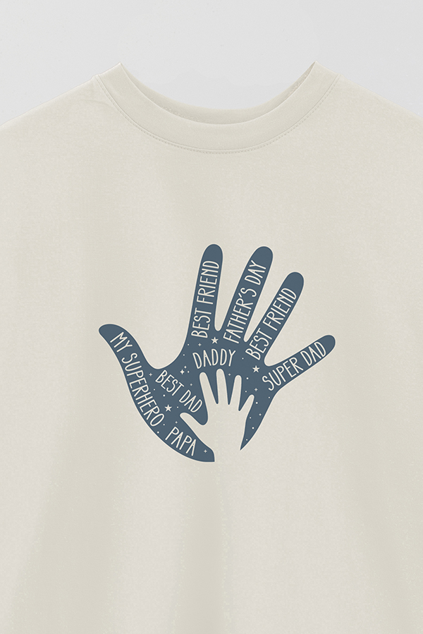 REMERA OVER ESTAMPADA DDP BEST DAD HAND