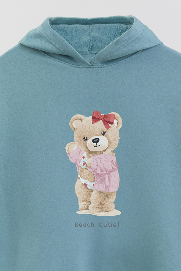HOODIE RUSTICO KIDS TEDDY BEACH CUTIE