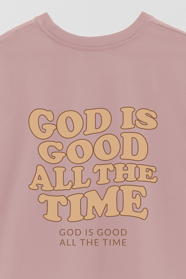 REMERA OVER ESTAMPADA UNISEX ESPALDA GOD IS GOOD