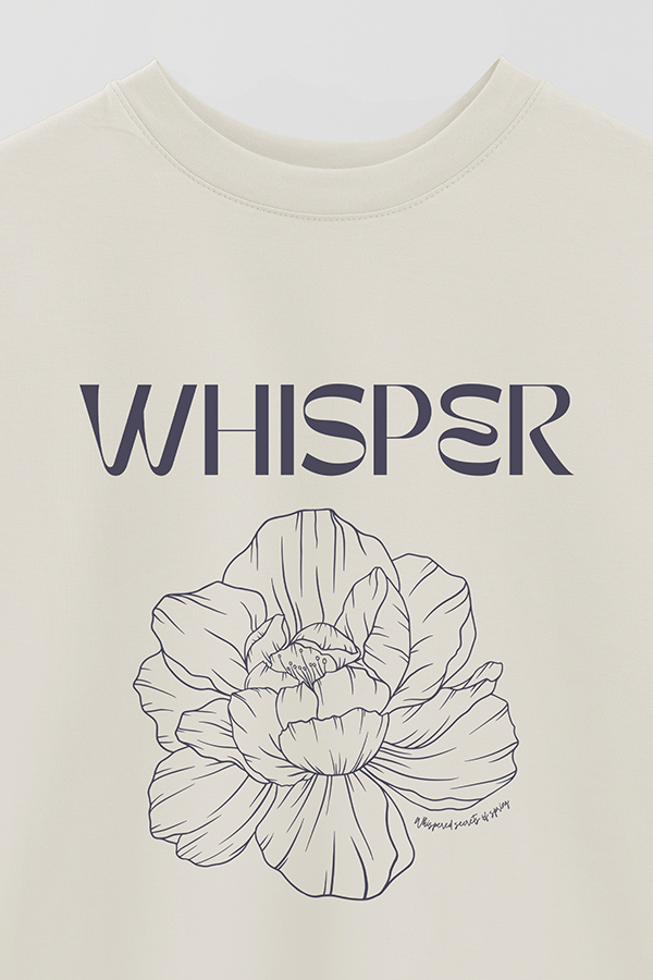 REMERA OVER ESTAMPADA PEONIES WHISPER